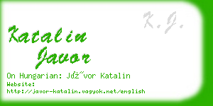 katalin javor business card